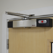 Agrippa Fire Door Closer, Brushed Stainless Steel